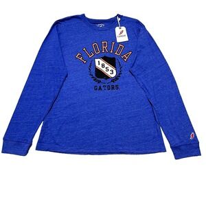 League Florida Gators Royal Blue Long Sleeve Oversized Tee Women's Medium NWT
